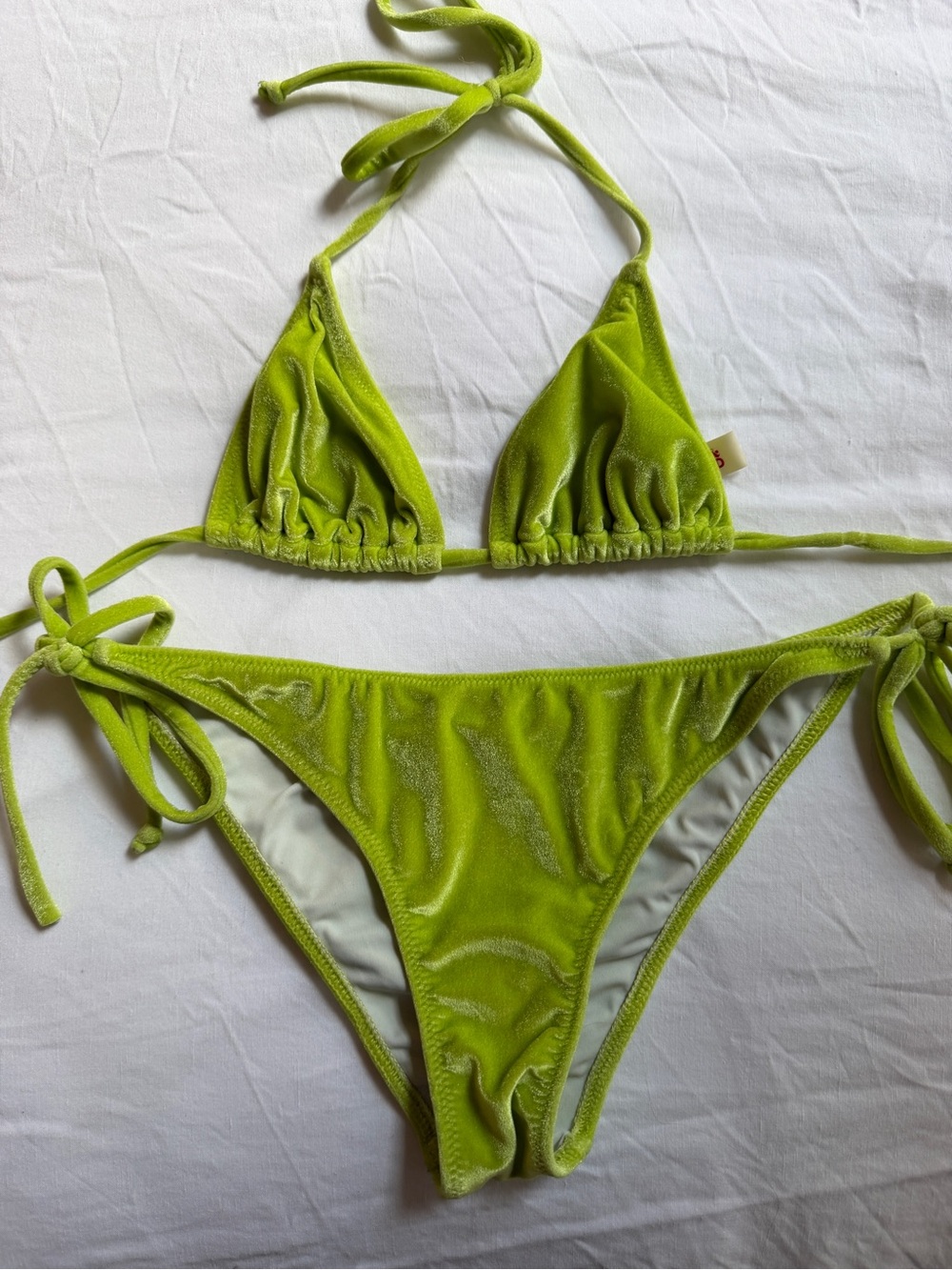 Solid & Striped Velvet Bikini